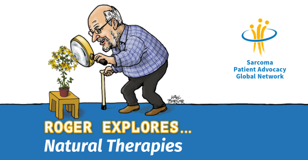 A graphic featuring an illustration of the author, Roger Wilson, holding a magnifying glass and studying a plant.