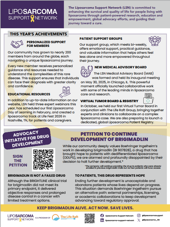 Liposarcoma Support Network (LRG), USA